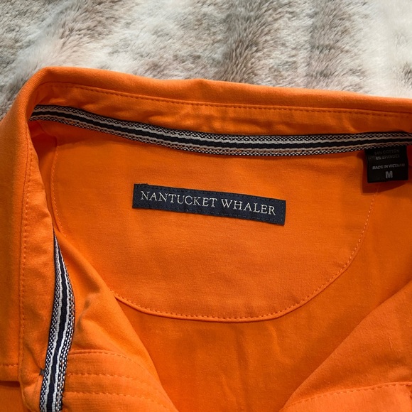 Nantucket Whaler Men’s Orange Polo Size Medium - Picture 3 of 5